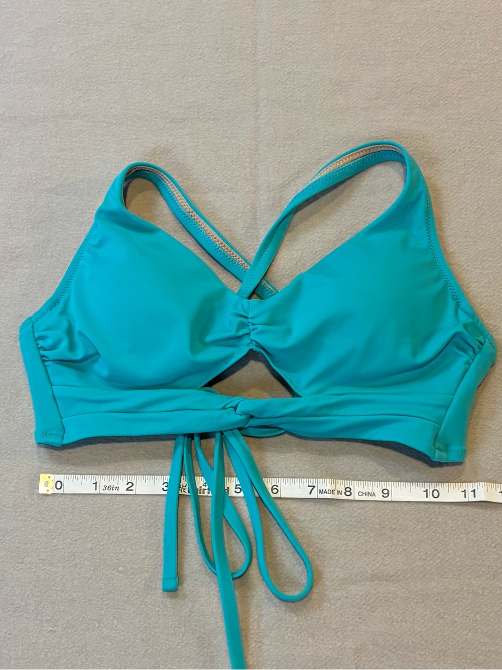 Shade & Shore Turquoise Bikini Top 34B